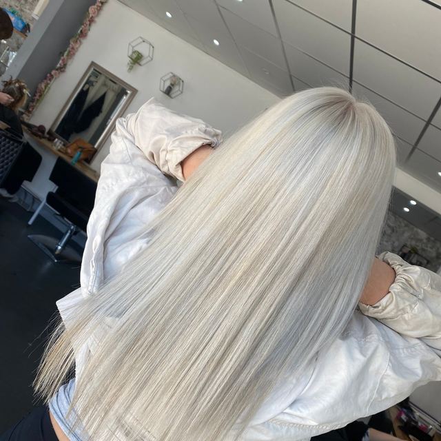 Icy platinum blonde